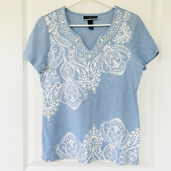 Karen Scott Printed Top - Picture 1 of 9